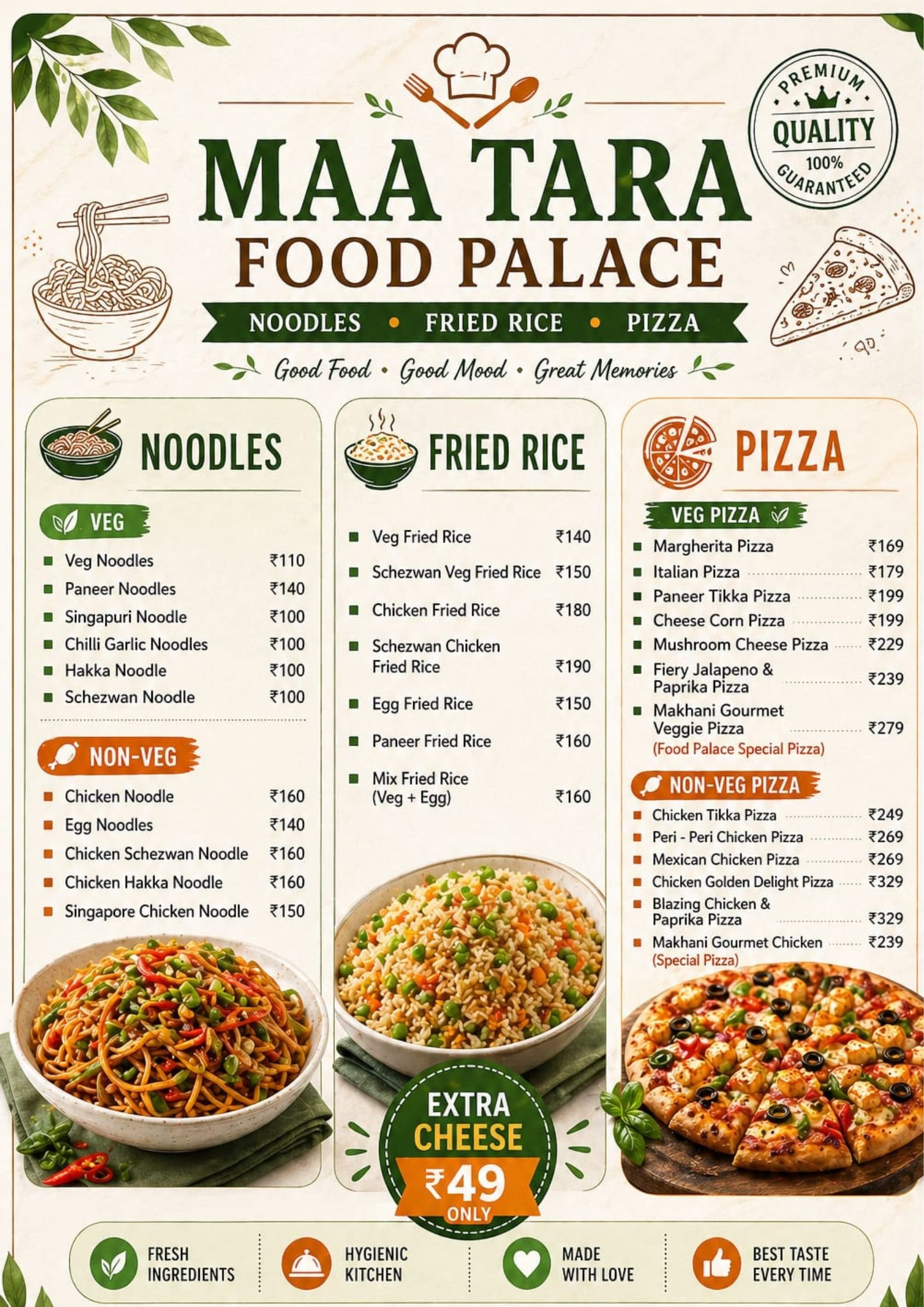 Gravy Dishes Menu