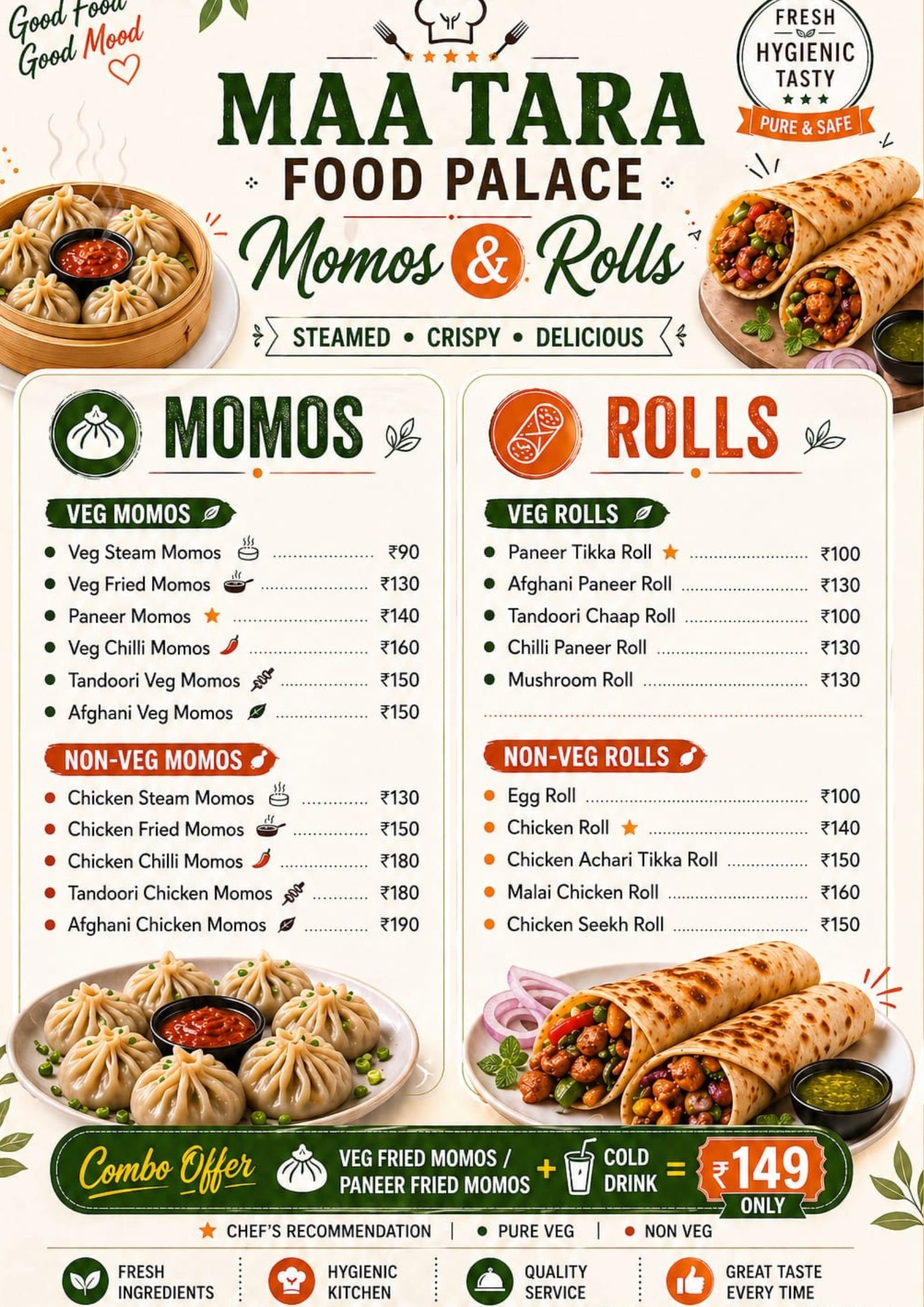Starters Menu
